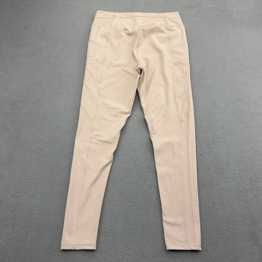Free People FP Movement On Cloud Nine Leggings Size M Pink Pearl Side Pocket - Picture 10 of 11